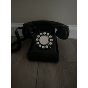 Vintage Black Microtel Pushbutton Rotary Landline‎ Telephone Model 999 Retro